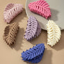 Feather shape hair claw clip