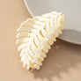 Feather shape hair claw clip
