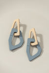 Organic shape chunky link drop earrings