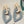Organic shape chunky link drop earrings