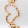 Hammered Heart Charm Stretch Bracelet
