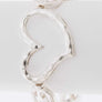 Hammered Heart Charm Stretch Bracelet