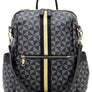 PM Monogram Striped Convertible Backpack