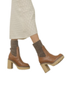 Diona J Oasis Society Melanie Ribbed Platform Sock Ankle Boots for Women