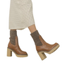 Diona J Oasis Society Melanie Ribbed Platform Sock Ankle Boots for Women