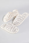 Winter Luxury Soft Zebra Pattern Slipper