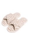 Luxury Soft Crossover Zebra Pattern Slipper