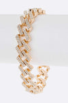 Crystal Cuban Chain Bracelet