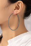 Holographic textured hoop earrings