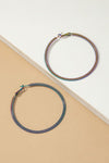 Holographic textured hoop earrings