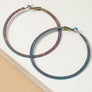 Holographic textured hoop earrings