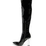 NOIRE THIGH HIGH LONG BOOTS IN PATENT PU