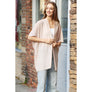 DIONA J STYLISH FASHIONABLE SOLID KIMONO CARDIGAN ONE SIZE COLOR BEIGE
