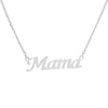 GOLD DIPPED MAMA METAL NECKLACE SILVER