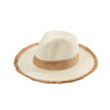 GRAYED BRIM BEACH STRAW HAT