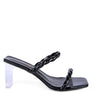 INAMORATA BRAIDED CORD MID HEEL SANDALS