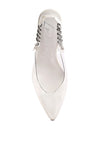 GODDESS HEELED CLEAR CHAIN SLINGBACK SANDAL