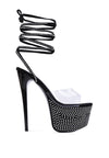 SUGAR MOM STRAPPY DIAMANTE PLATFORM HIGH HEELS