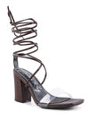 HIGH CULT STRAPPY TIE-UP BLOCK HEELS