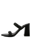 MI AMOR BRAIDED STRAP HIGH BLOCK HEELS