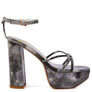 PRISMA TIE-DYE HIGH PLATFORM HEELED SANDALS