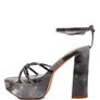 PRISMA TIE-DYE HIGH PLATFORM HEELED SANDALS