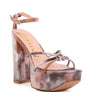 PRISMA TIE-DYE HIGH PLATFORM HEELED SANDALS