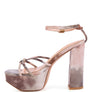 PRISMA TIE-DYE HIGH PLATFORM HEELED SANDALS