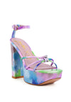 PRISMA TIE-DYE HIGH PLATFORM HEELED SANDALS