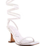 LEWK STRAPPY TIE UP SPOOL HEEL SANDALS