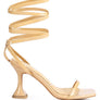 LEWK STRAPPY TIE UP SPOOL HEEL SANDALS