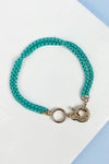 7 INCHES COLOR BOX CHAIN DOUBLE LAYER BRACELET