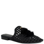 MIRIAM Woven Metallic Tassel Flat Mules