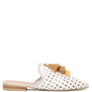MIRIAM Woven Metallic Tassel Flat Mules