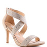 QUEEN BEE Rhinestone High Heeled Sandal