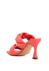 GLAM GIRL TWISTED STRAP SPOOL HEELED SANDALS