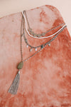 Jade Multi Layered Tassel Pendant Necklace