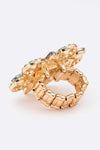 Crystal Flower Statement Stretch Ring