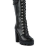 MAGNOLIA Cushion Collared Lace Up Boots