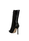 KNOCTURN Croc Textured Over The Ankle Boots