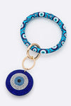 Rhinestone Evil Eye Bracelet Key Chain