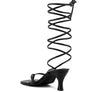DORITA Kitten Heel Lace Up Sandal