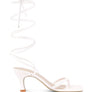 DORITA Kitten Heel Lace Up Sandal