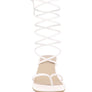 DORITA Kitten Heel Lace Up Sandal