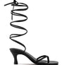 DORITA Kitten Heel Lace Up Sandal
