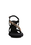 DOMEDA Metal Chain Mid Heel Sandal