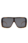 Square Fashion Flat Top Oversize Retro Sunglasses