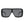 Square Fashion Flat Top Oversize Retro Sunglasses