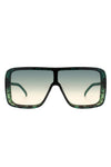 Square Fashion Flat Top Oversize Retro Sunglasses