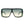 Square Fashion Flat Top Oversize Retro Sunglasses